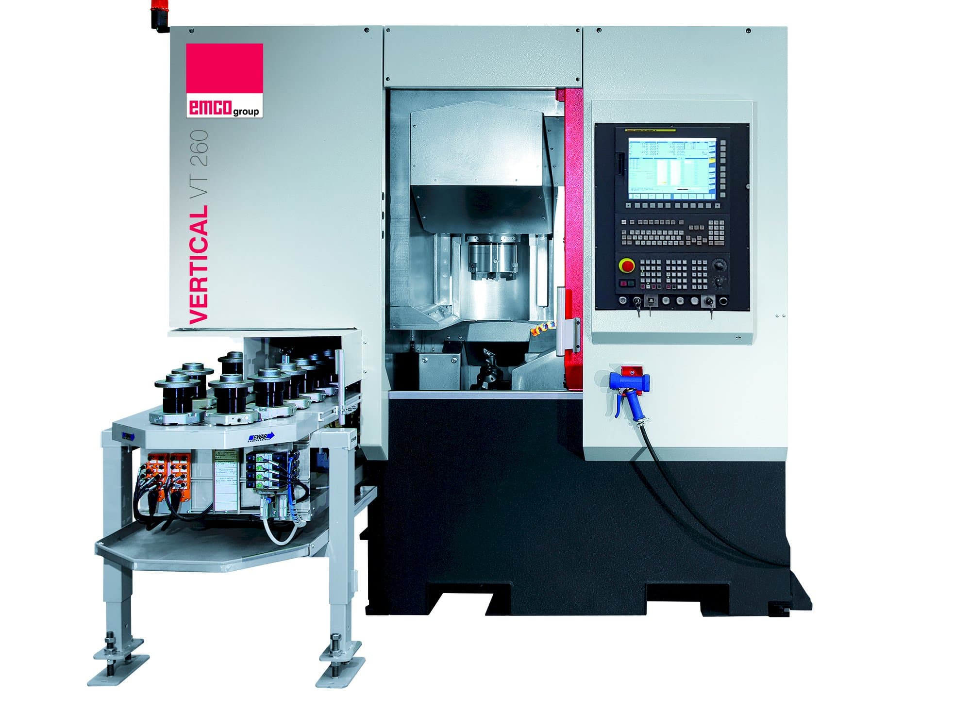 Vista frontal de la máquina EMCO VT260 MY