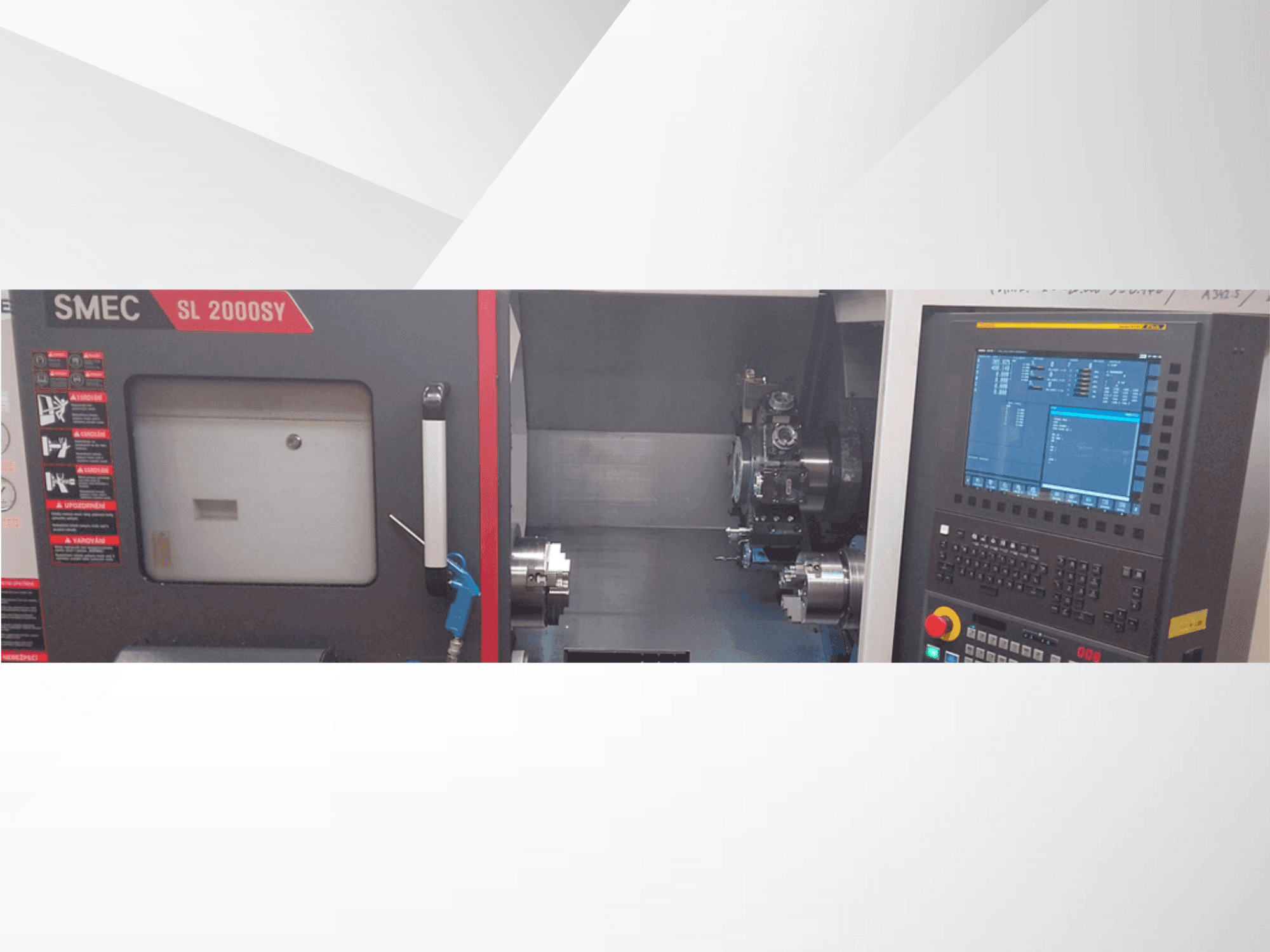 Vista frontal de la máquina SMEC SL 2000SY