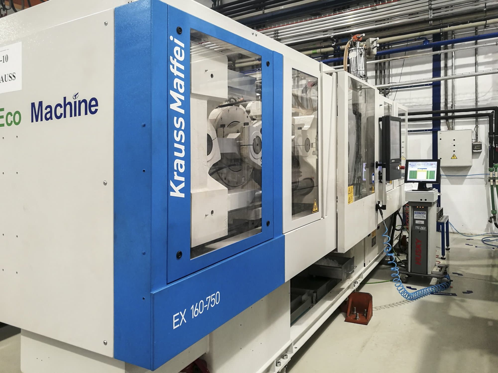 Vista izquierda de la máquina Krauss Maffei 160-750 EX
