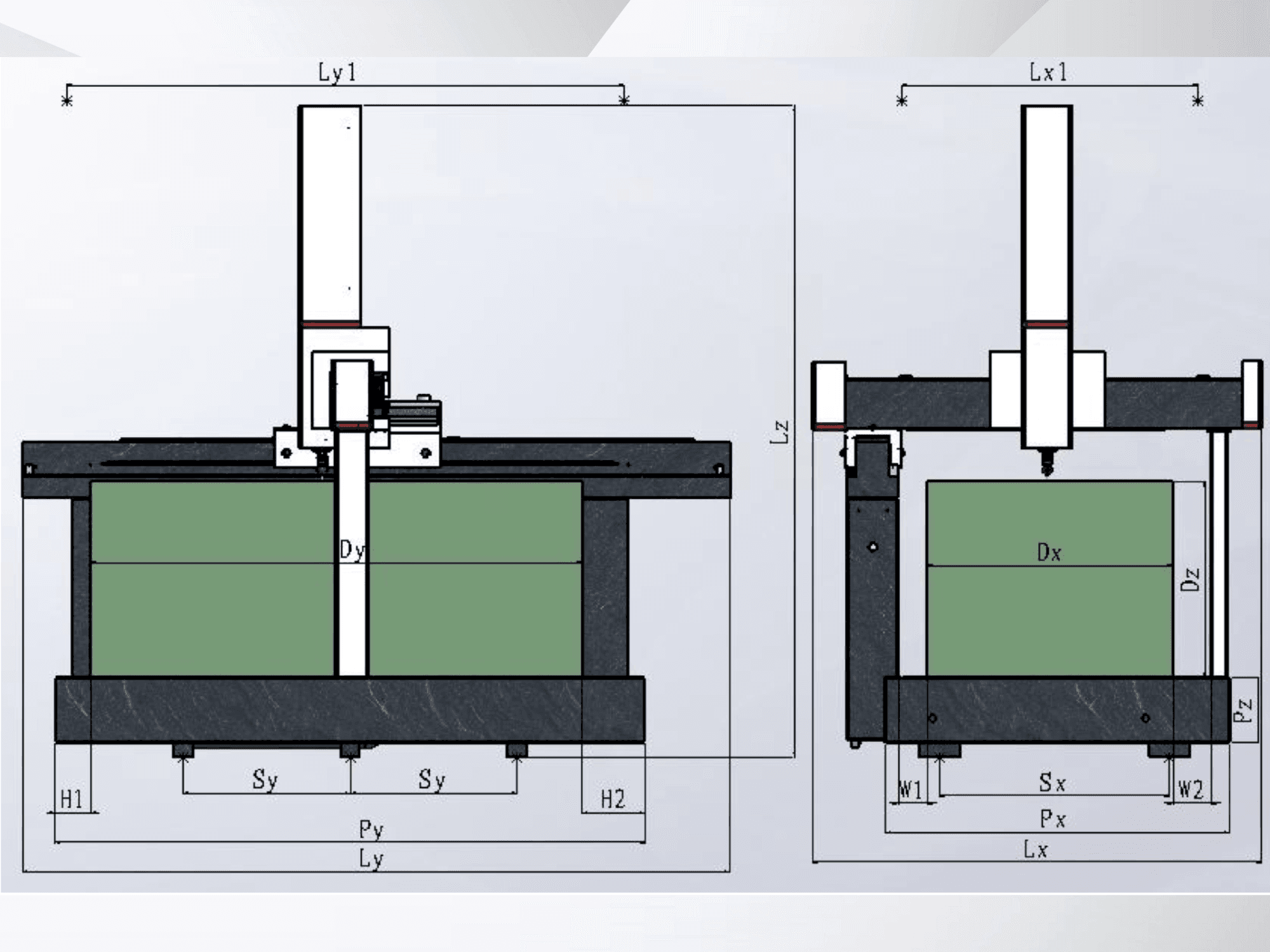 Vista lateral der Mora Primus 152012 Maschine